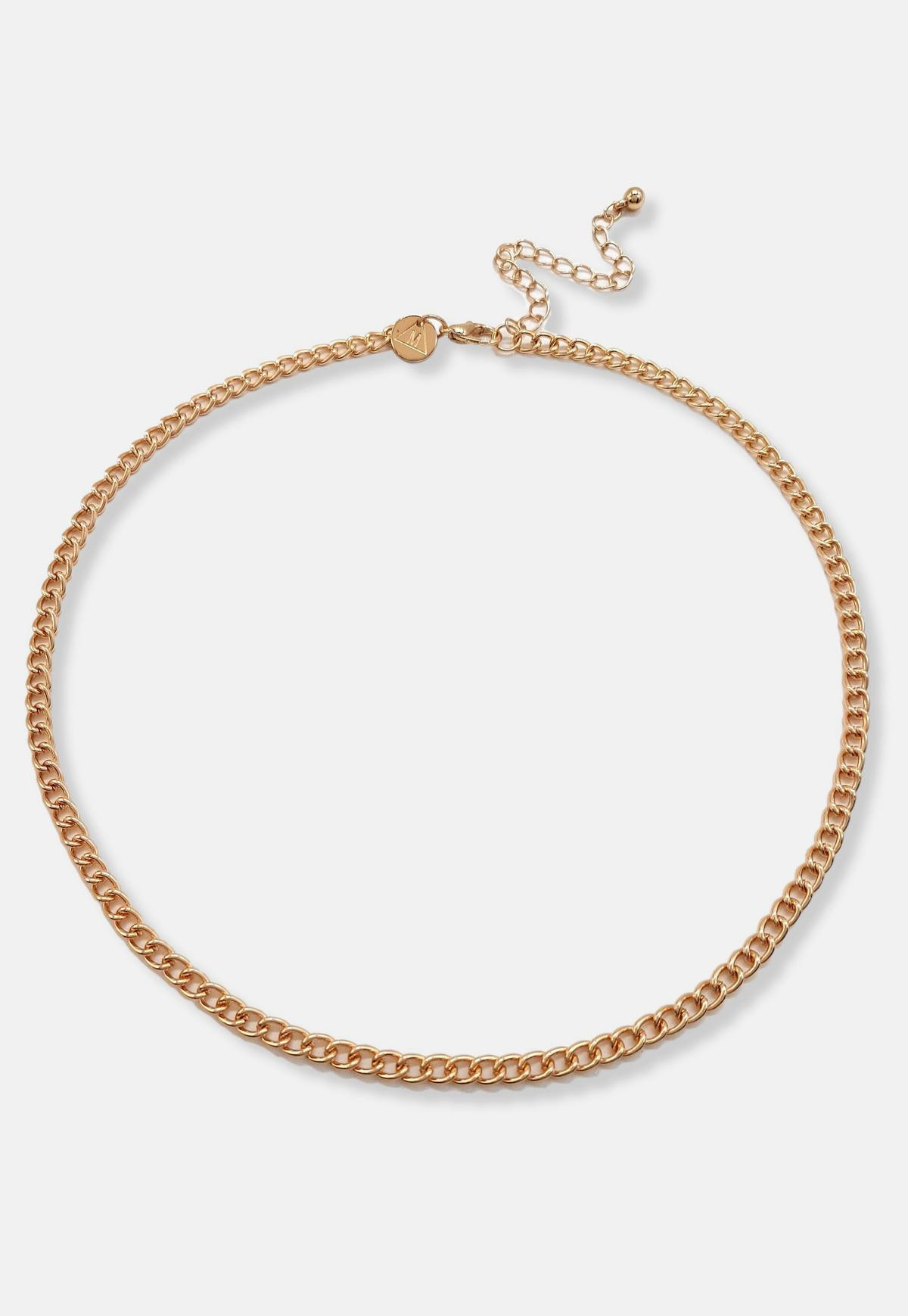 Missguided - Gold Look Plain Curb Chain Necklace | Missguided (UK & IE)