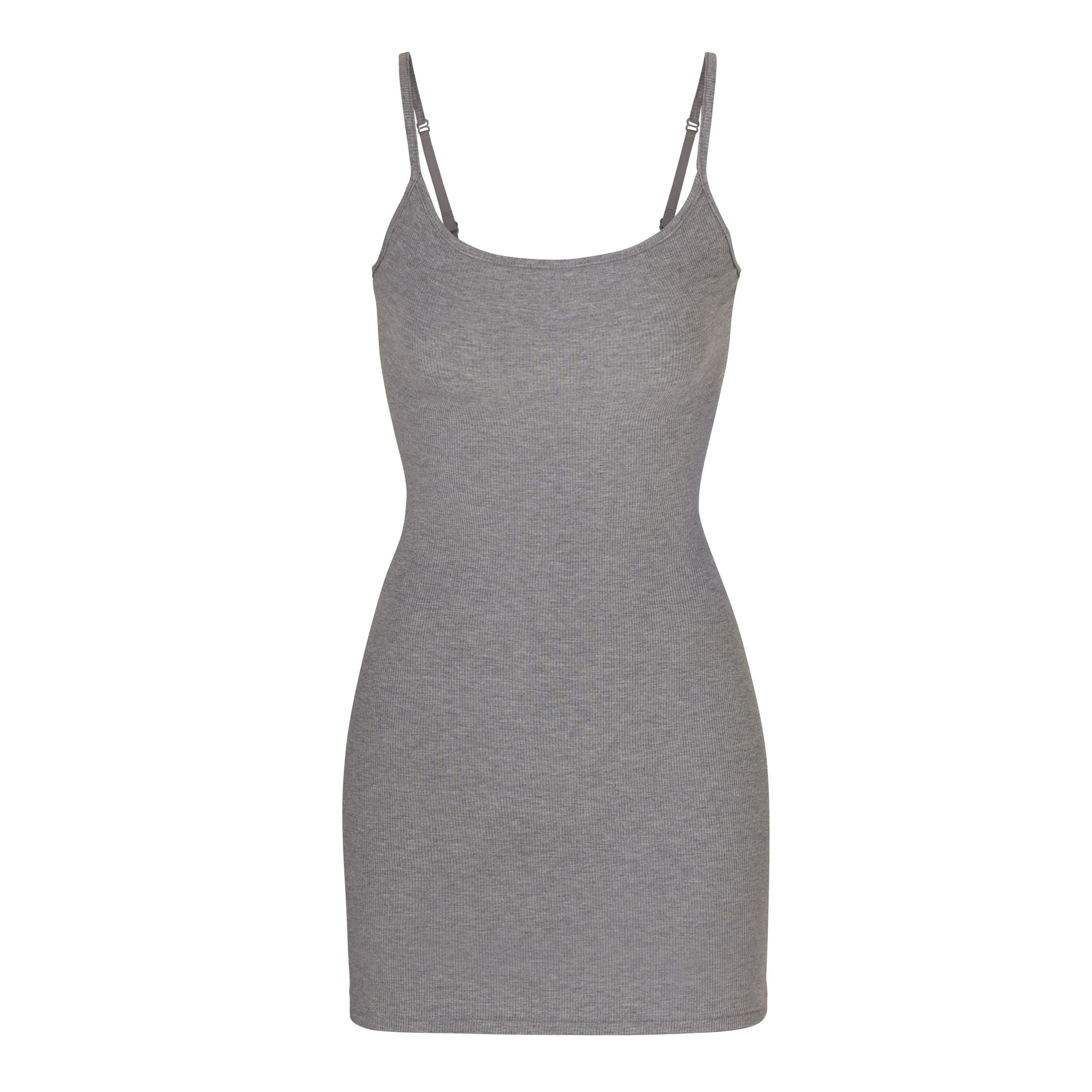 SOFT LOUNGE SLIP DRESS | HEATHER GRAY | SKIMS (US)