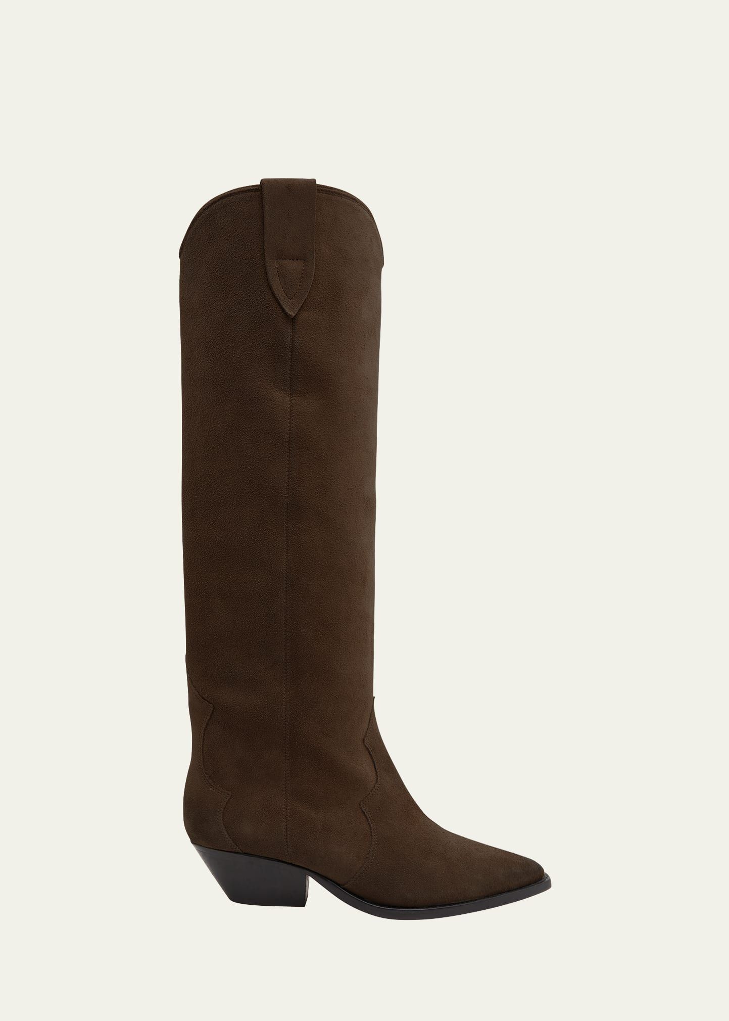 Isabel Marant Denvee Suede Tall Western Boots | Bergdorf Goodman