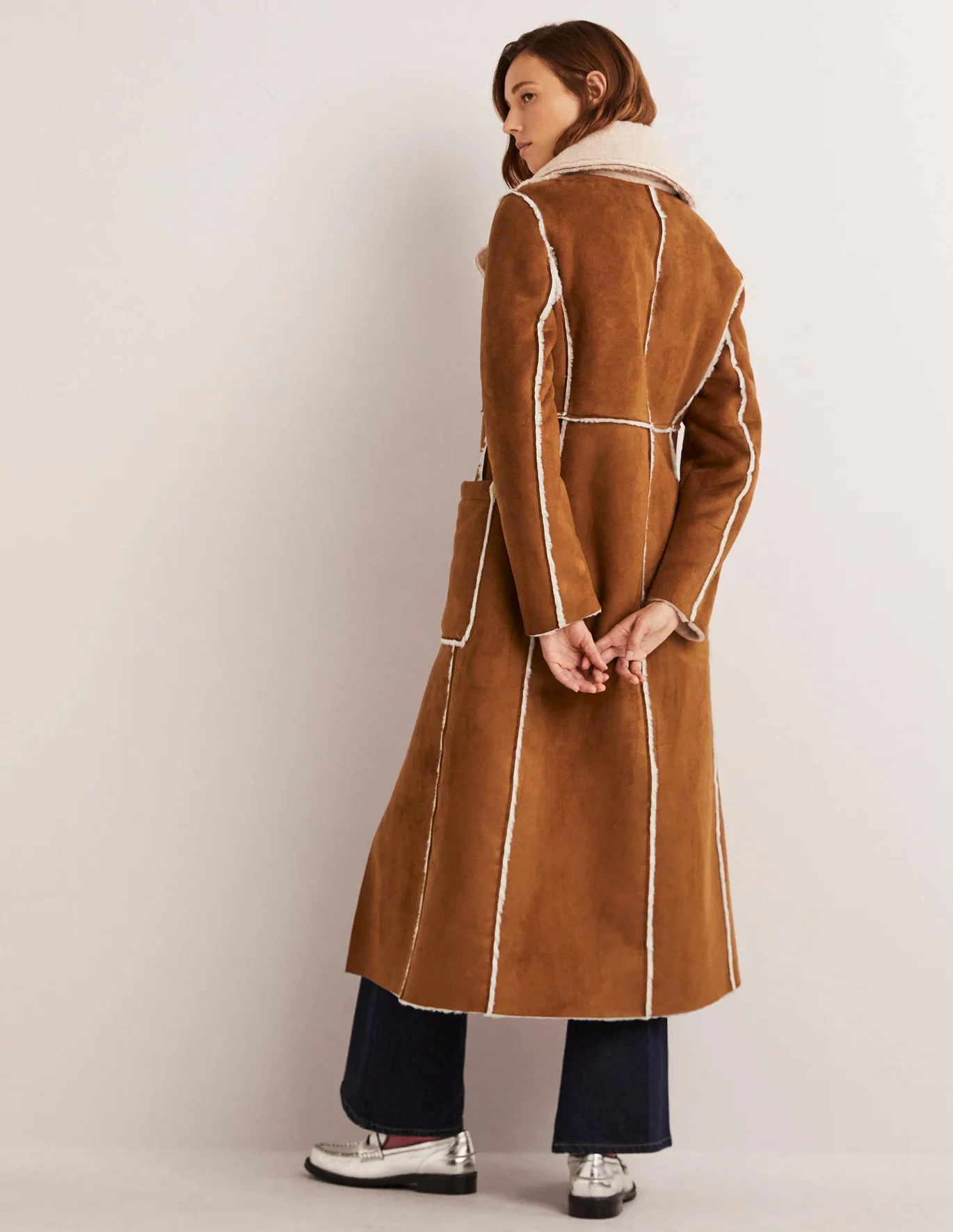 Reversible Faux Shearling Coat | Boden (US)