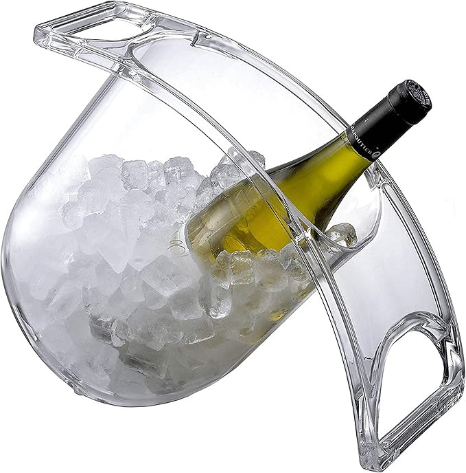 Coolin Curve Ice Bucket for Wine Champagne Beer Beverages Evenly Chills Drinks 2 Quarts | Amazon (US)