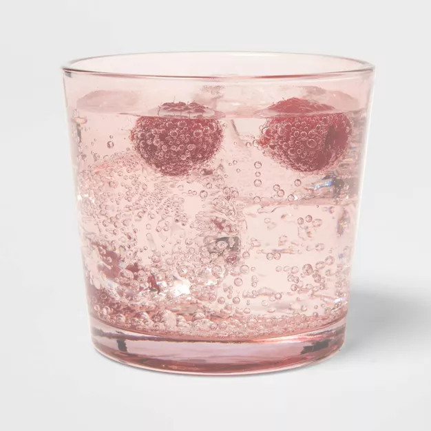 8oz Glass Tinted Tumbler with Spray Color Pink - Threshold™ | Target