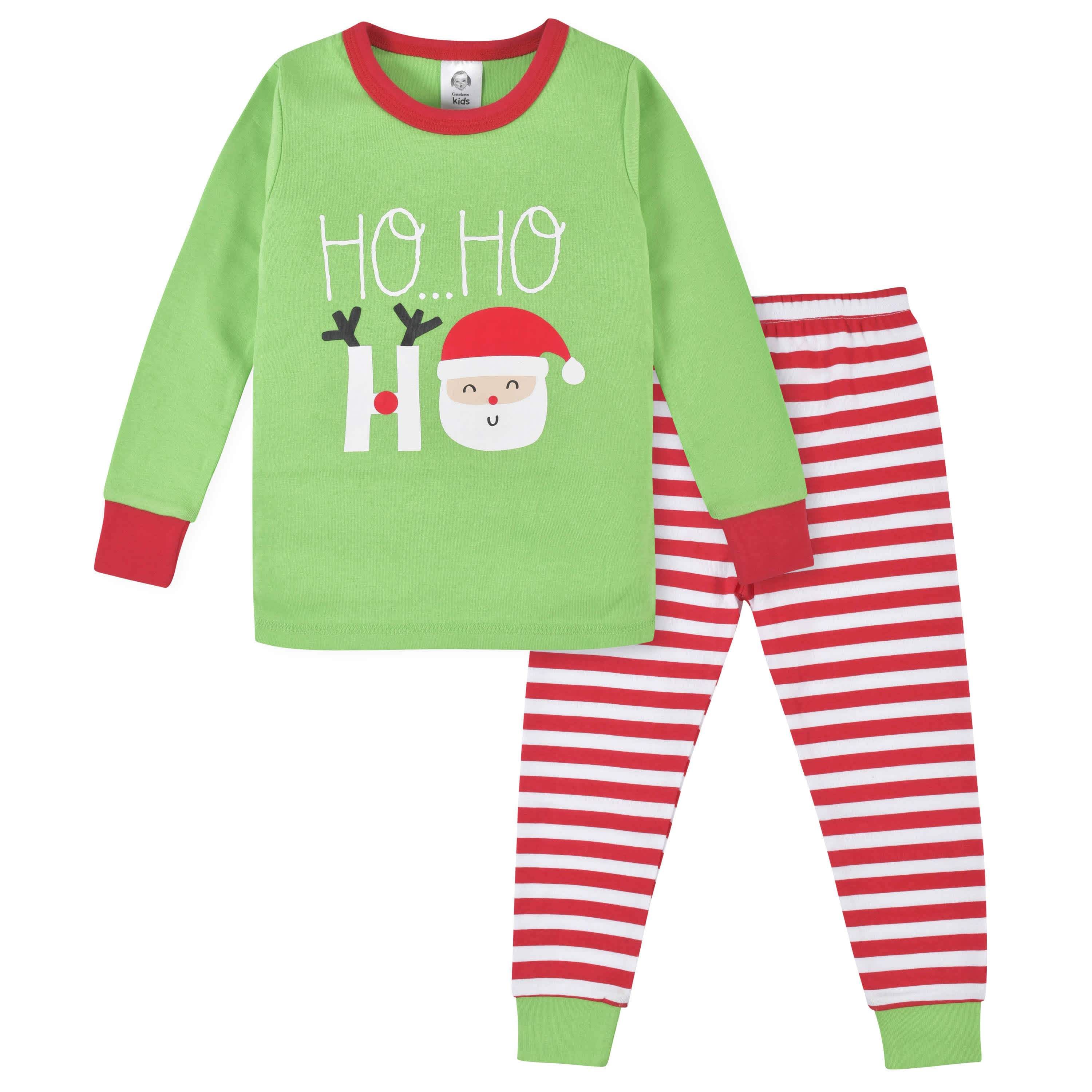 2-Piece Baby & Toddler Neutral "Ho Ho Ho" Snug Fit Cotton Pajamas | Gerber Childrenswear