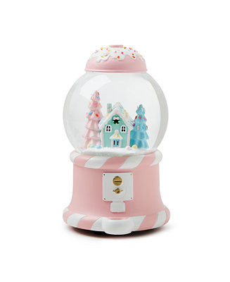 Holiday Lane Sugar Plum Pink And White Gumball Musical Water Globe, Created for Macy's - Macy's | Macy's