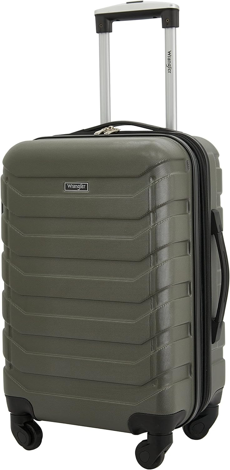 Wrangler 4 Piece Luggage and Packing Cubes Set, Green | Amazon (US)