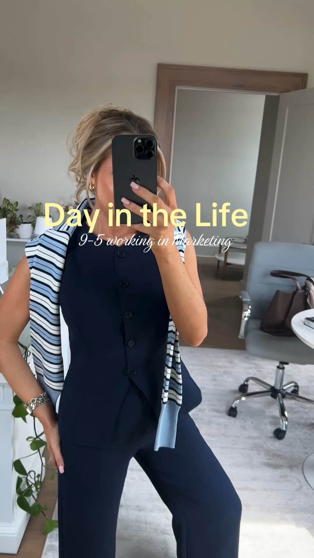 Obsessed with this navy vest outfit for the office! Makes for the perfect business casual outfit that super comfy! 

Wearing size 6 in vest 
Wearing size XS in lodge pant! 

@Aritzia 

business casual workwear, work outfits, teacher outfits, fall work outfits, fall workwear, office outfits, office wear for women, business casual outfits for women, business casual outfits, women’s workwear, work outfits for women, professional outfits for women, casual work outfits, business professional outfits, office outfit ideas, work outfit ideas, back to work outfits, September work outfits, fall office outfits, aritzia lodge pant