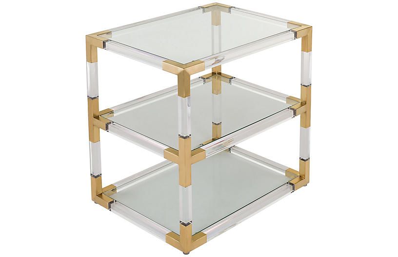 Adaline Side Table, Gold | One Kings Lane