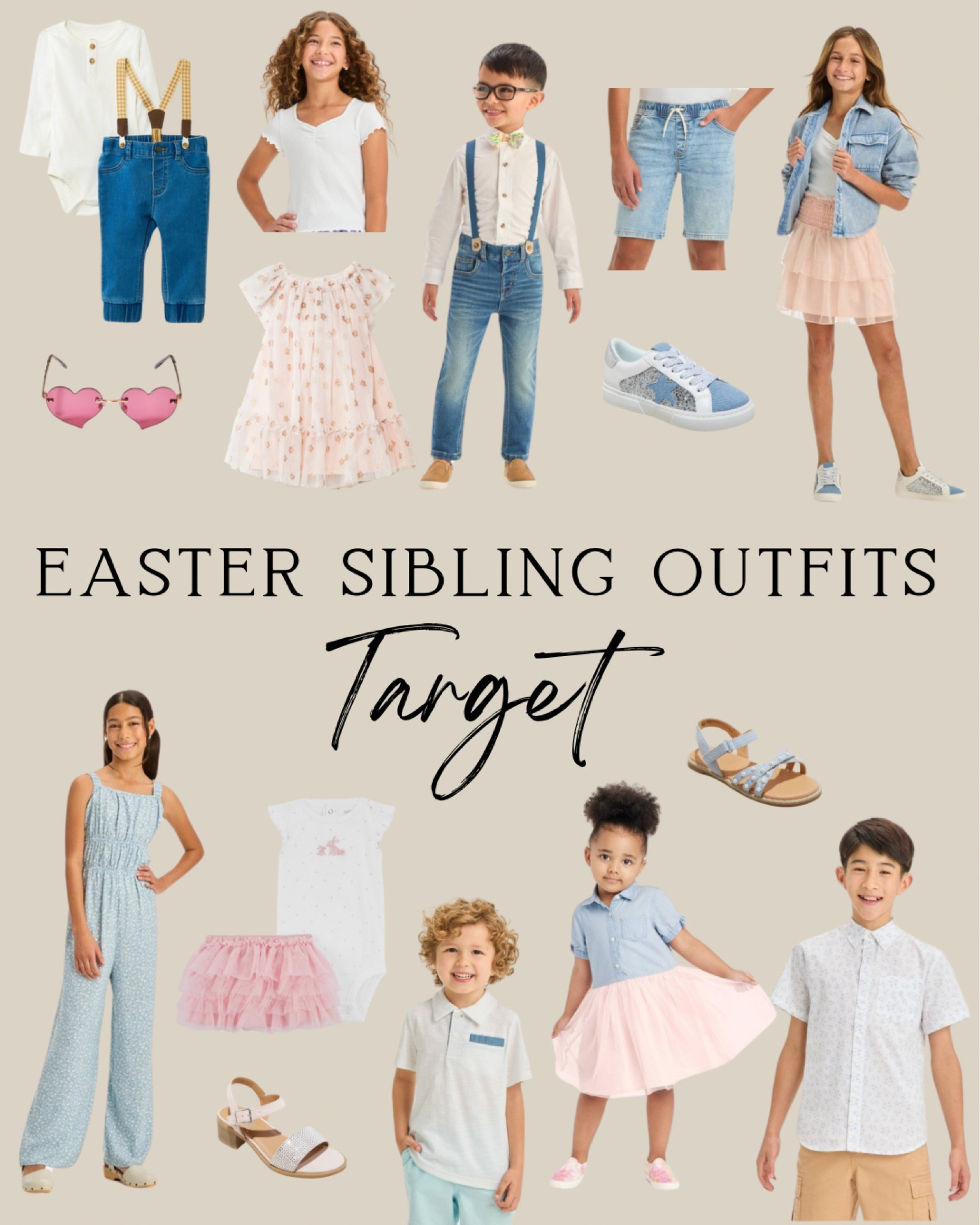 Easter sibling outfits at Target boys girls toddler and baby 