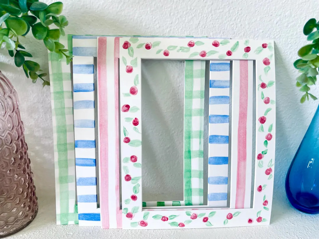 Hand Painted Watercolor Frame Mat for 8x10 Frame/mat for Bobbin Frame - Etsy Sweden | Etsy SCAN