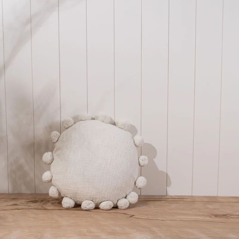Ambrozie Pom-poms Cotton Throw Pillow | Wayfair North America