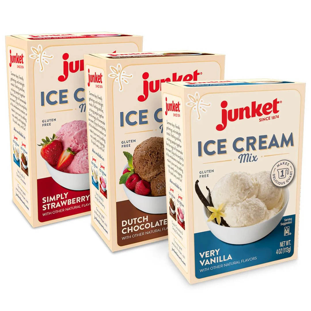 Junket Ice Cream Powder Mix Bundle includes Vanilla, Chocolate, and Strawberry mixes, for a total... | Walmart (US)