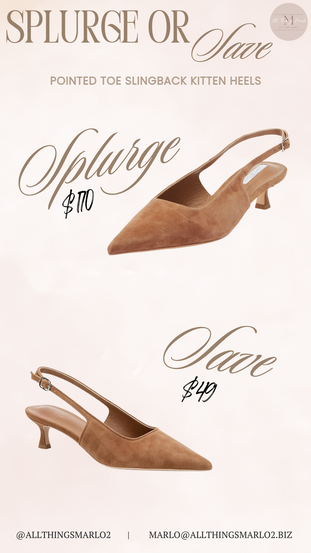 Pointed Toe Slingback Kitten Heels 

 #LTKootd #LTKWorkwear #LTKTravel