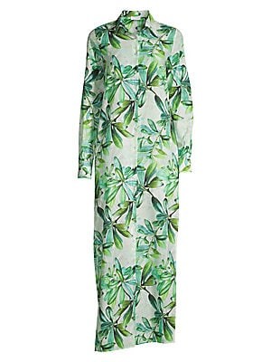 Christina Palm Leaf Maxi Dress | Saks Fifth Avenue