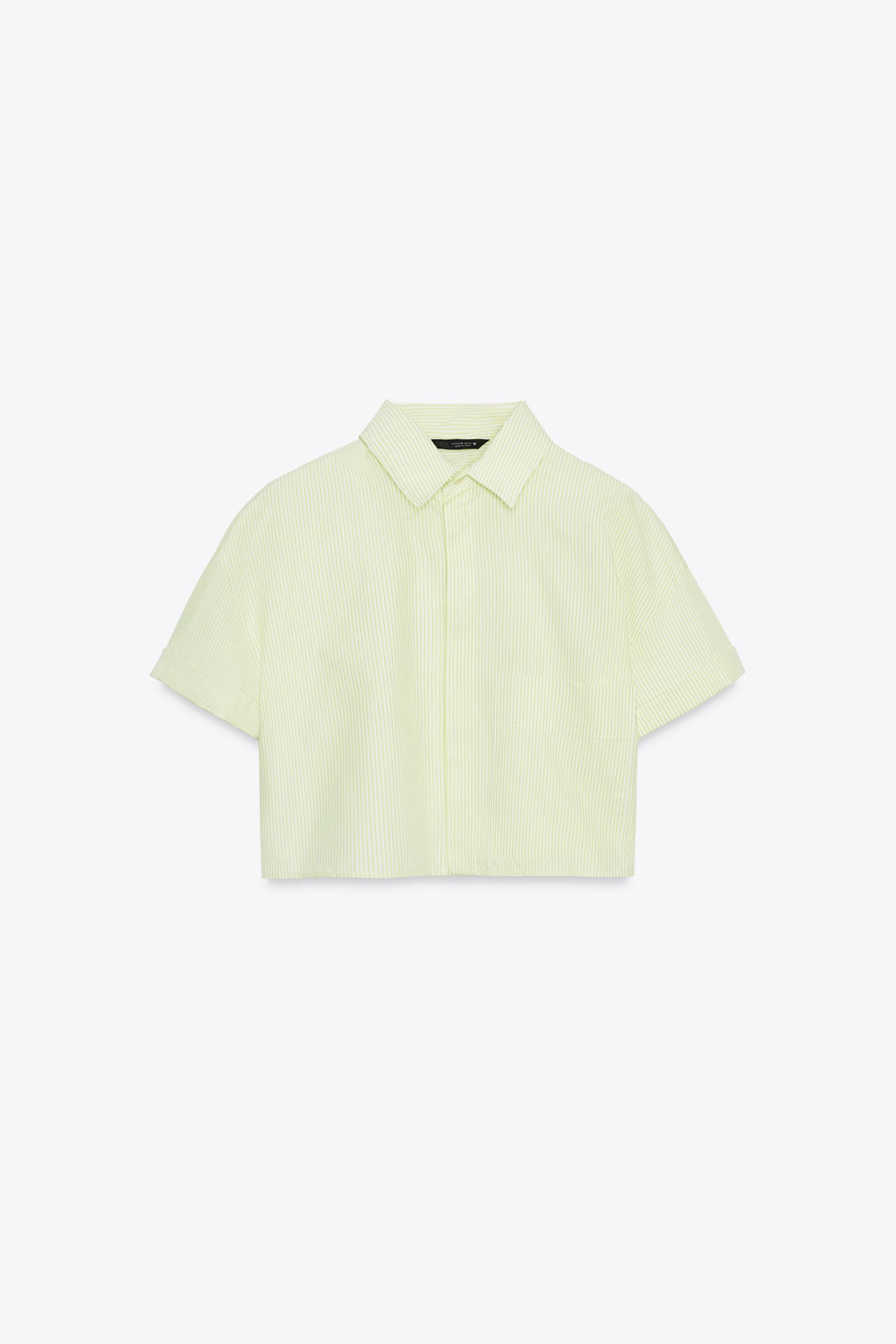 POPLIN CROP SHIRT | Zara US