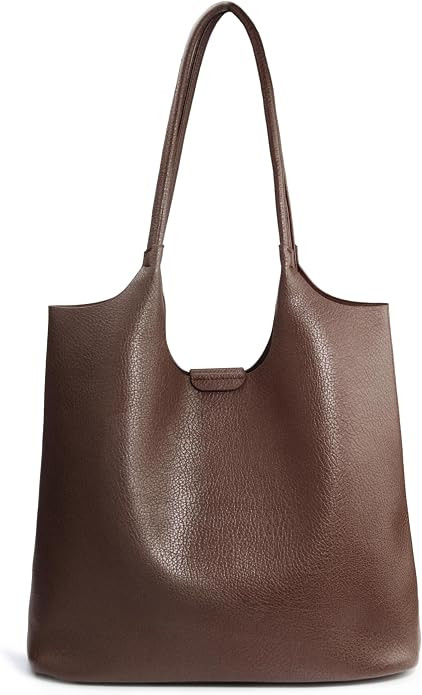 Soft Vegan Leather Tote Bag for Women Hobo Handbag Purse for Travel and Everyday | Amazon (US)