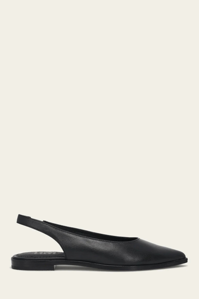 Women's Black Kenzie Slingback Flats | The Frye Company | FRYE