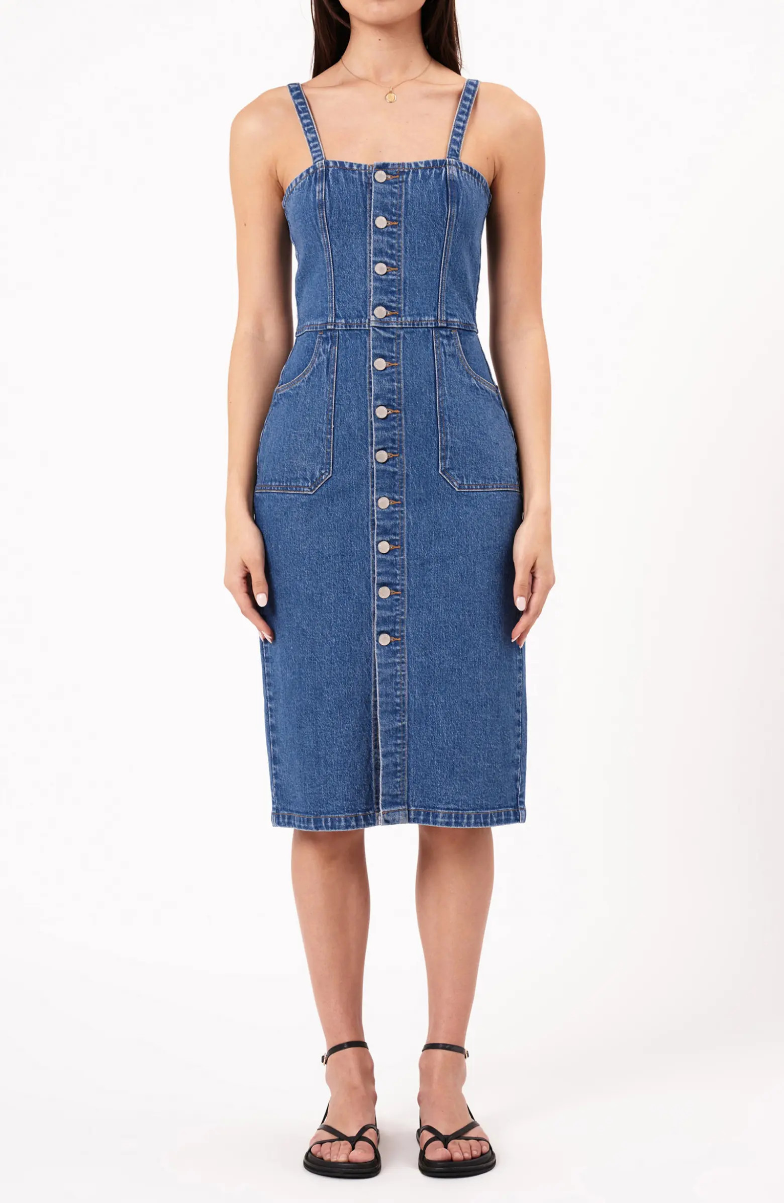 Rolla’s Venice Denim Midi Dress | Nordstrom | Nordstrom