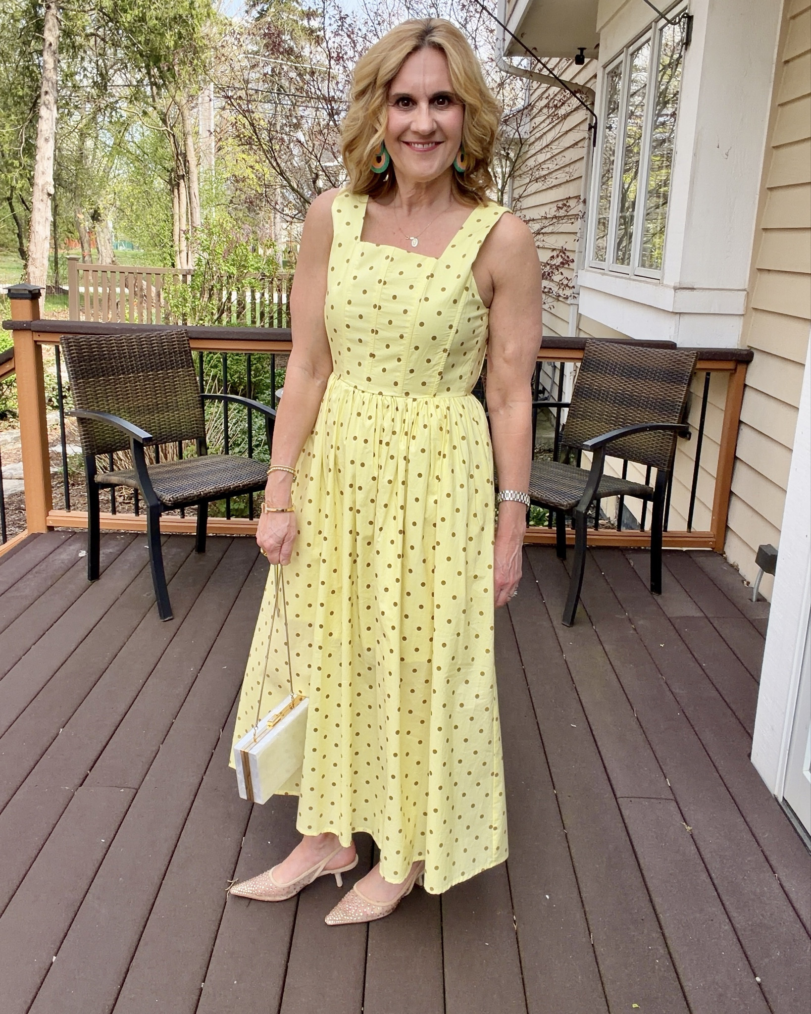 When you find the perfect dress that combines two of this season’s best trends. Butter yellow and polka dots! 💛⚪️

#LTKOver40 #LTKPetite