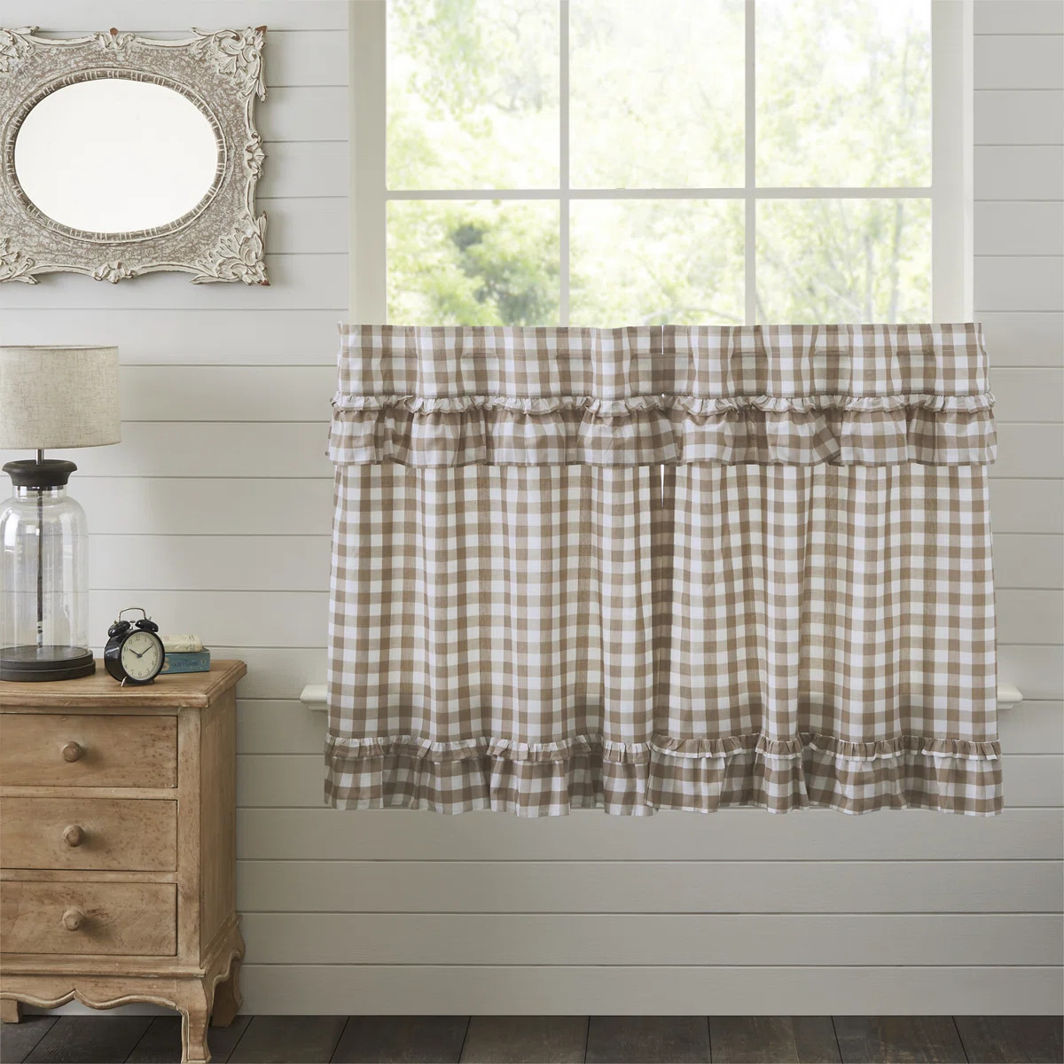 Annie Buffalo Check Cotton Cafe Curtain | Wayfair North America