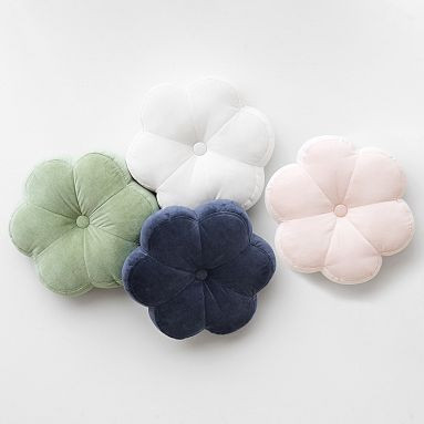 Flower Velvet Pillow | Pottery Barn Teen