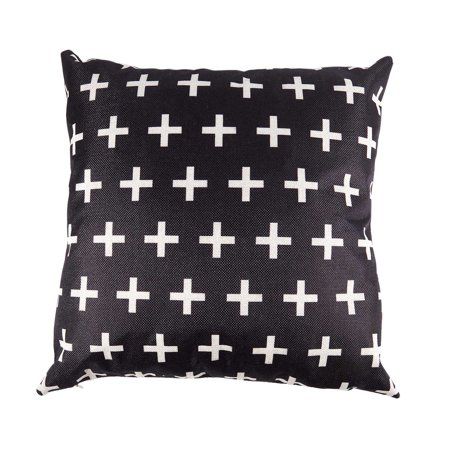 Pillow Case Black And White Pattern Pillow Case Cotton Linen Print 45x45Cm Geometric Euro Pillow Cas | Walmart (US)