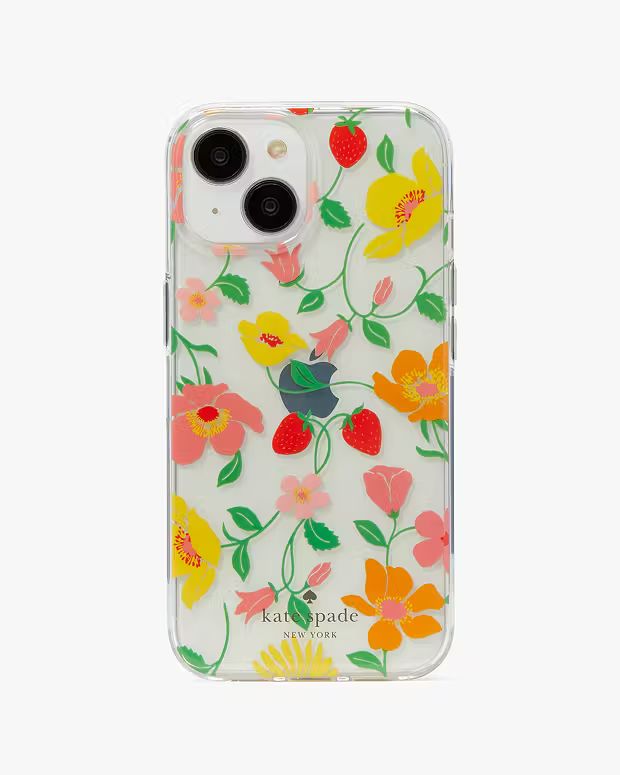 Strawberry Garden Stability Ring And Case iPhone 15 | Kate Spade Outlet