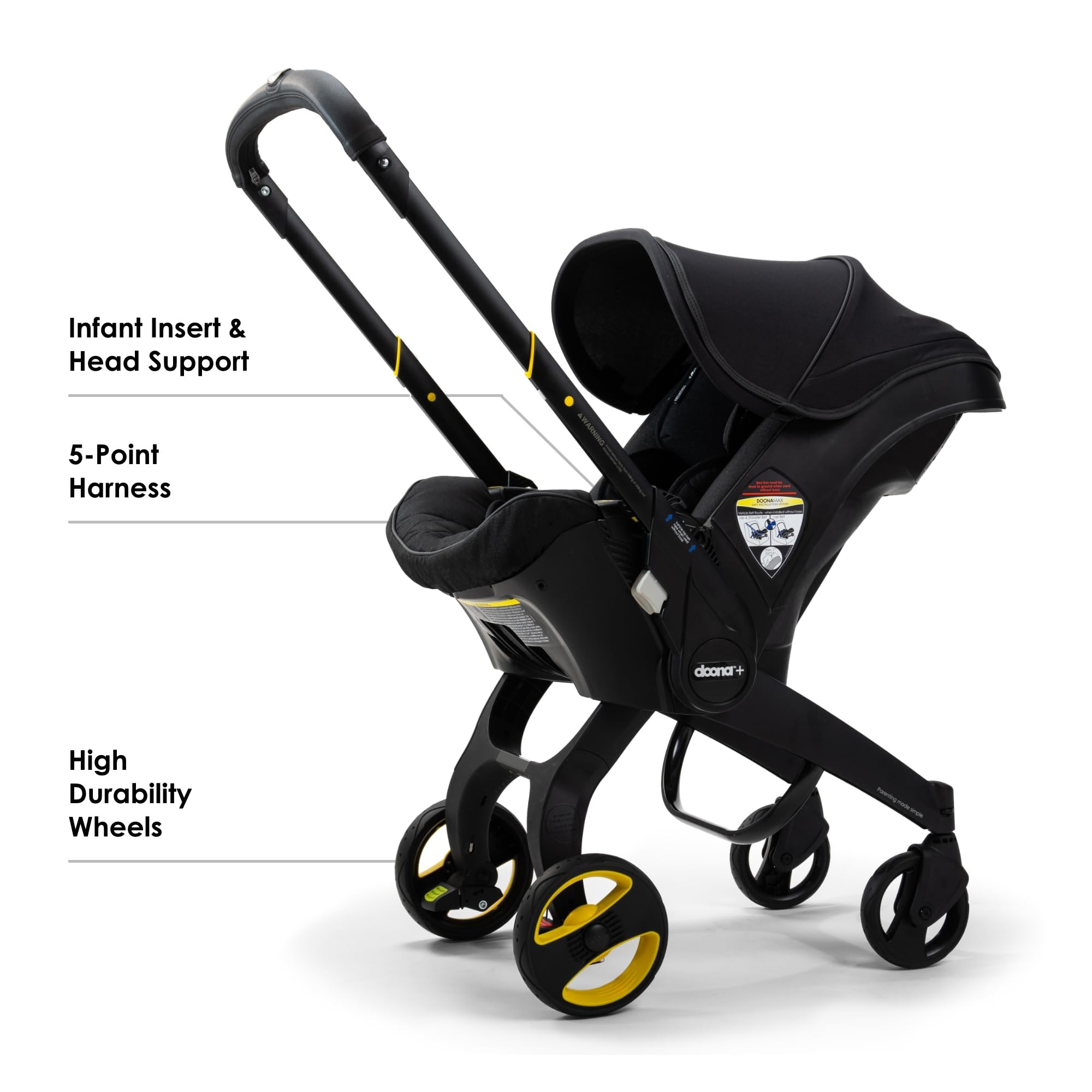 Doona Car Seat & Stroller, Midnight Edition - All-in-One Travel System | Amazon (US)