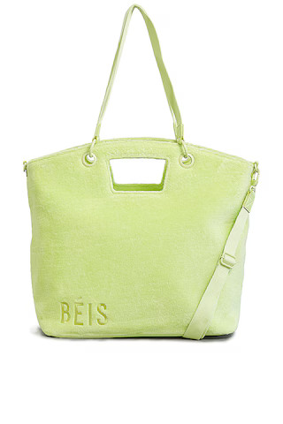 BEIS The Terry Tote in Lime from Revolve.com | Revolve Clothing (Global)