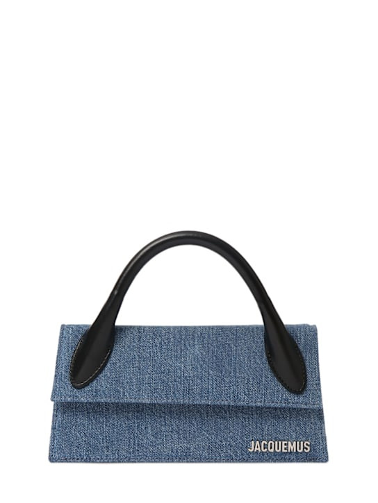 Le Chiquito long denim top handle bag | Luisaviaroma