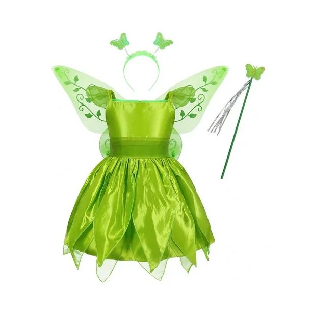 Princess Tinker Bell Costume for Toddler Girls Halloween Birthday Party Elf Fairy Cosplay Dress U... | Walmart (US)