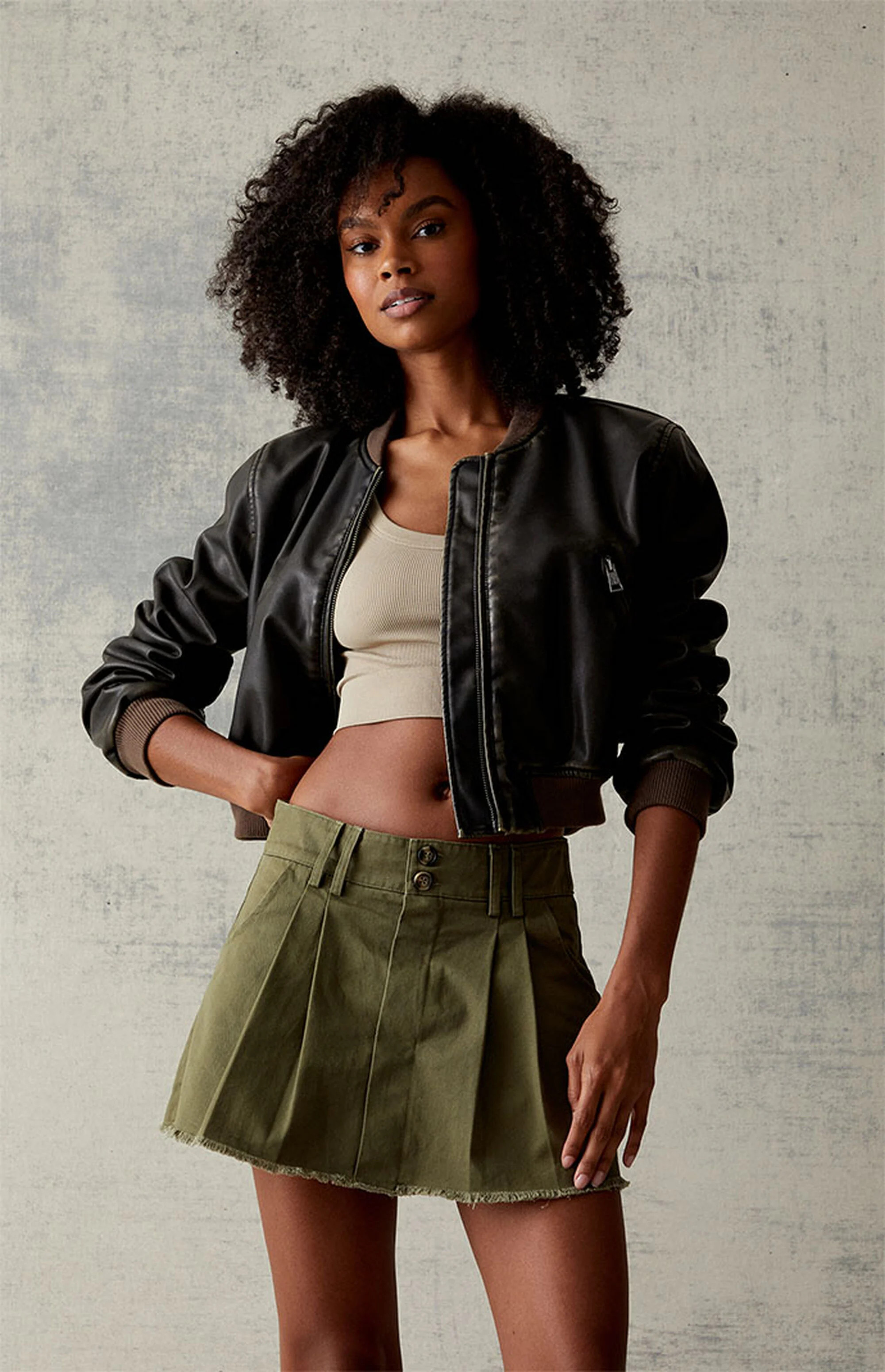 LA Hearts Olive Pleated Mini Skort | PacSun | PacSun
