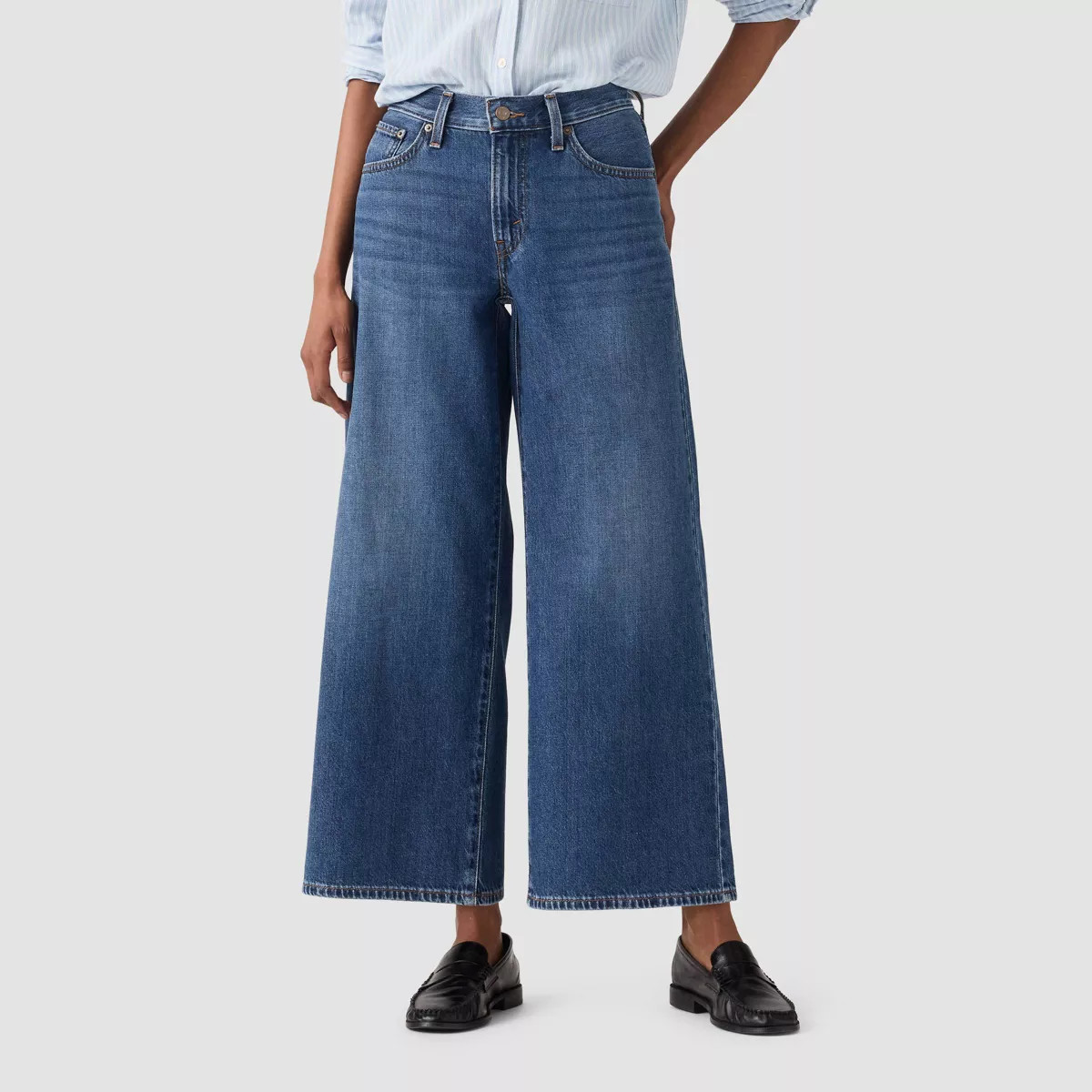 Levi's® Women's Middy Wide Leg Ankle Jeans - Kiss Goodbye 27 | Target