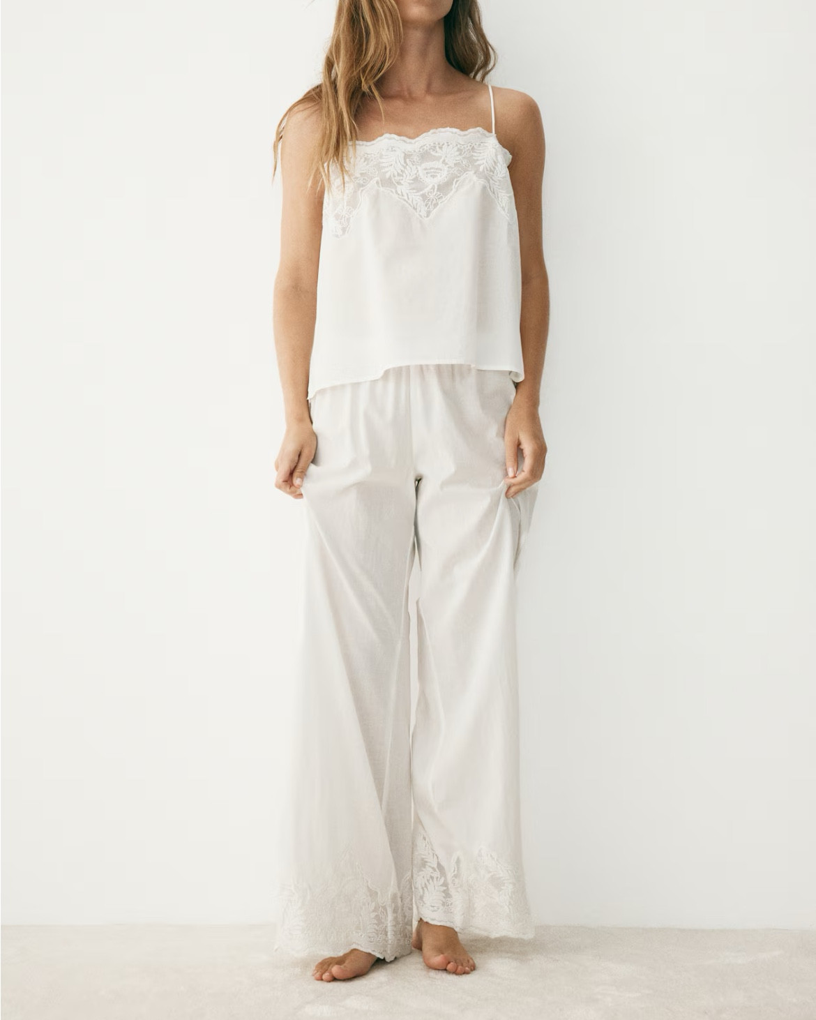 White eyelet pajama set 

#LTKSeasonal