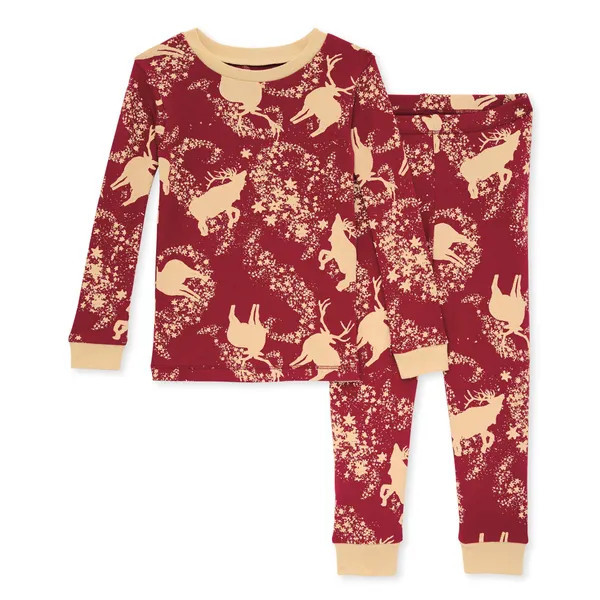 Starry Reindeer Organic Cotton Pajamas - 4 Toddler | Burts Bees Baby