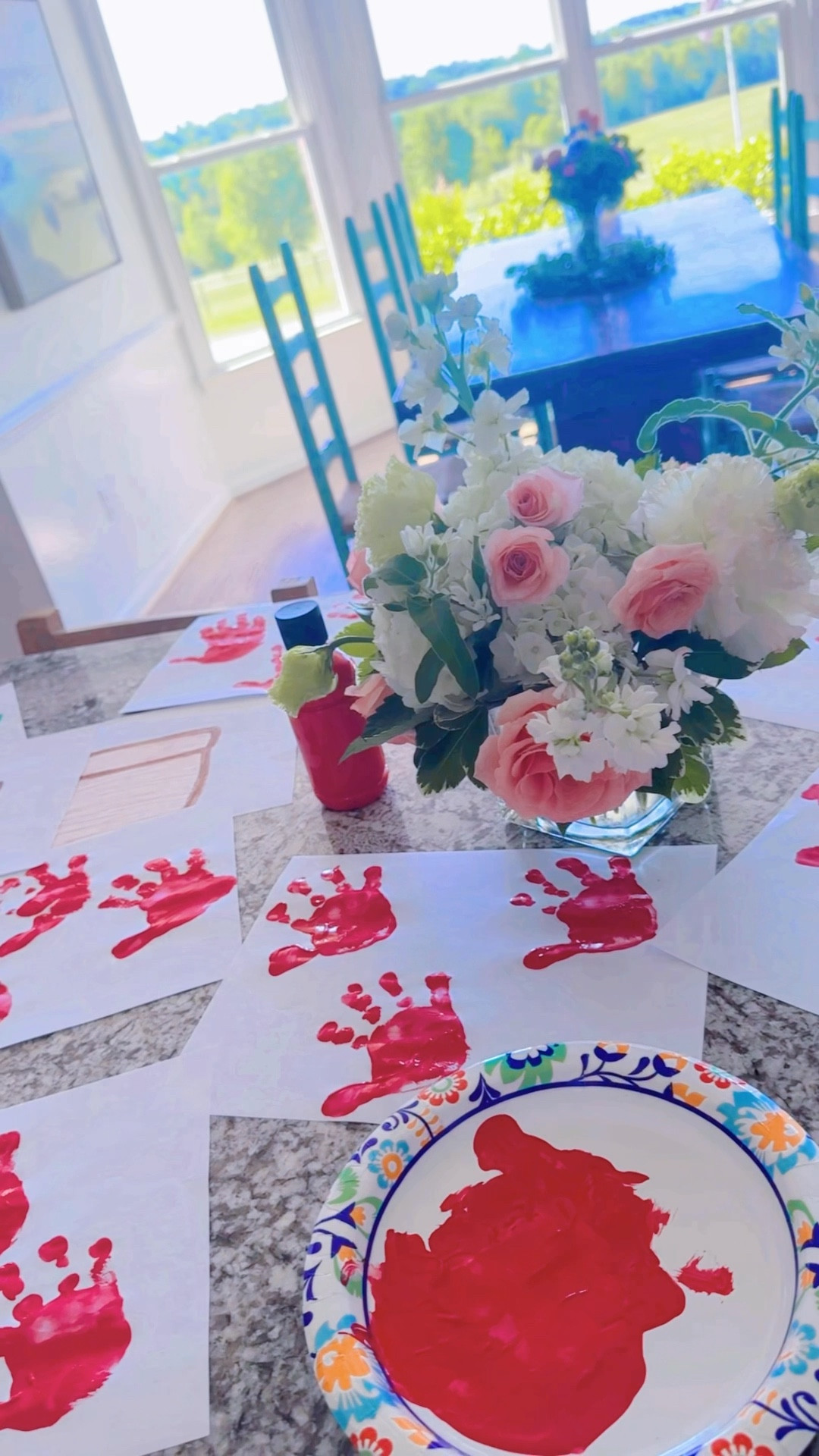 And to start off this beautiful Mother’s Day Week ahead… we got working on the cutest little Mother’s Day 🪴 craft handprint craft 🎨🫟  for all the wonderful mothers and grandmothers in our life - stay tuned 🥳 to see how it comes out later!! 🌷😍