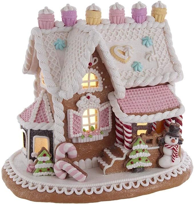 Kurt S. Adler 9-Inch LED Lights Gingerbread House, Multi | Amazon (US)