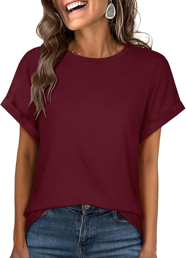 ANRABESS Oversized Tshirts for Women Summer Tops Short Sleeve Casual Loose Basic Tee Shirt Cute O... | Amazon (US)