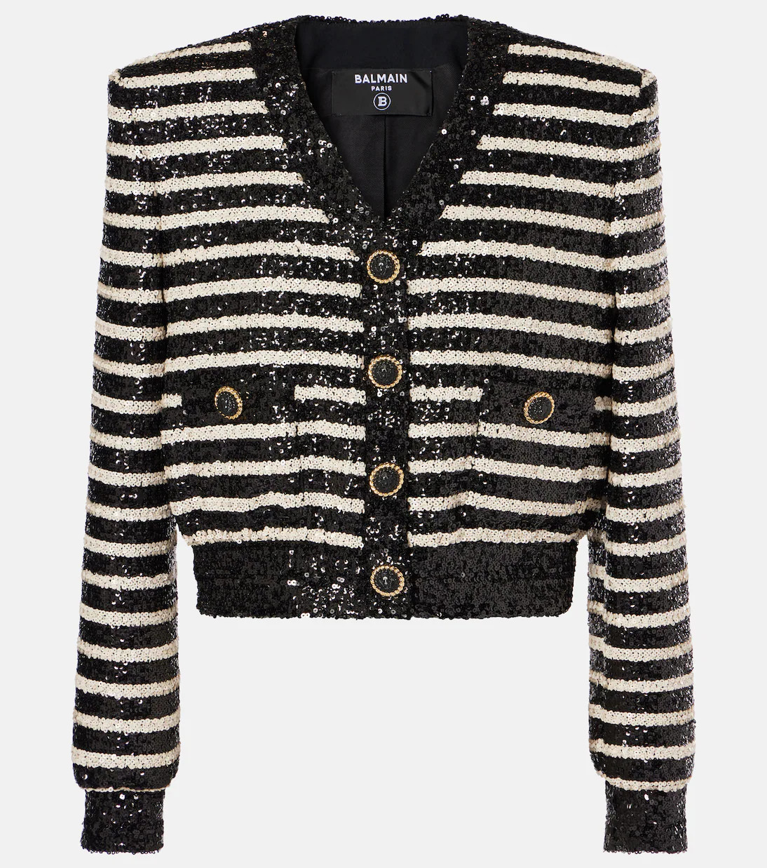 Sequined striped jacket | Mytheresa (UK)