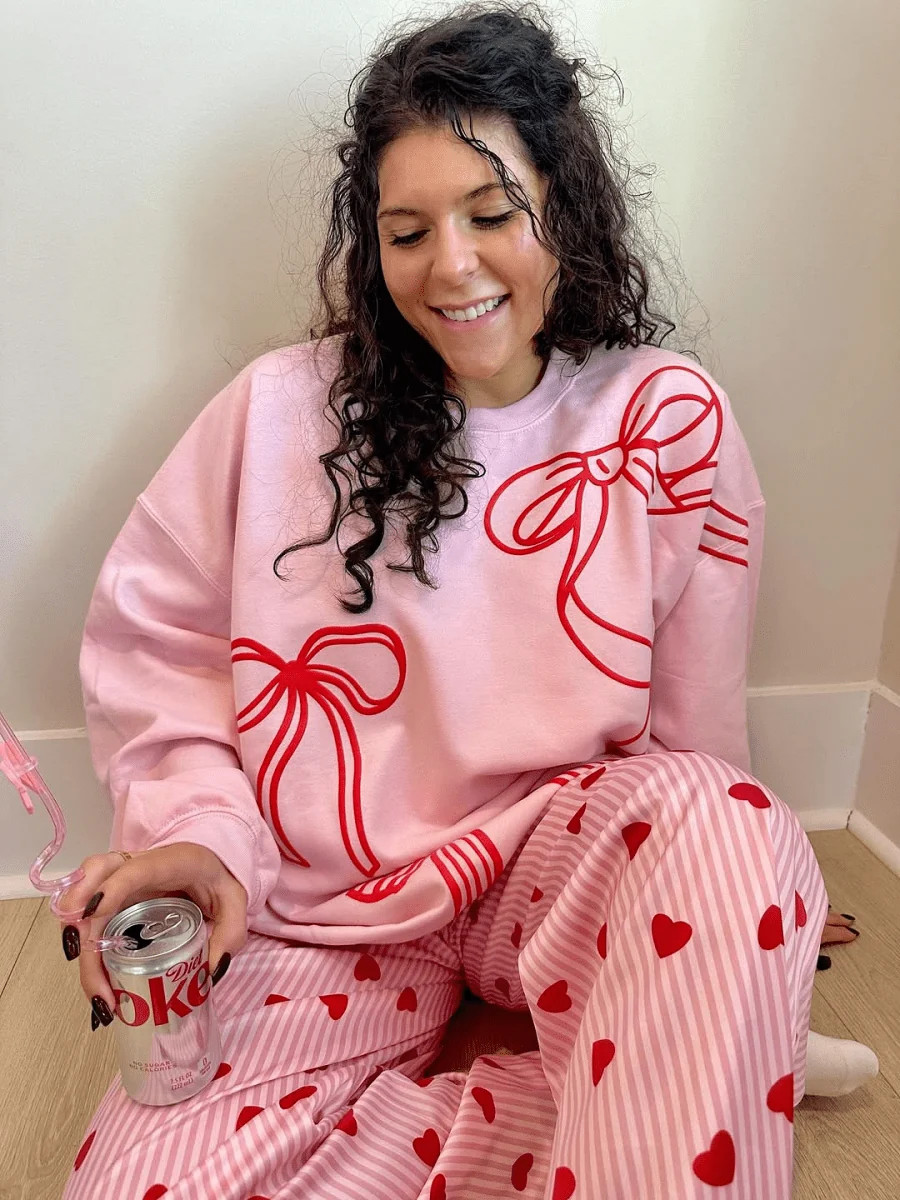 PUFF 'Red Bows' Crewneck Sweatshirt | United Monograms