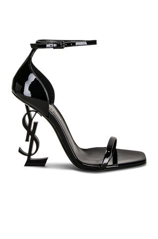Saint Laurent Opyum 110 YSL Heeled Sandals in Black | FWRD 