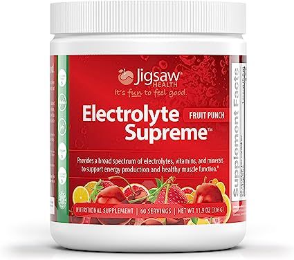 Jigsaw Health Electrolyte Supreme Jar, Fruit Punch, 60 Servings | Amazon (US)