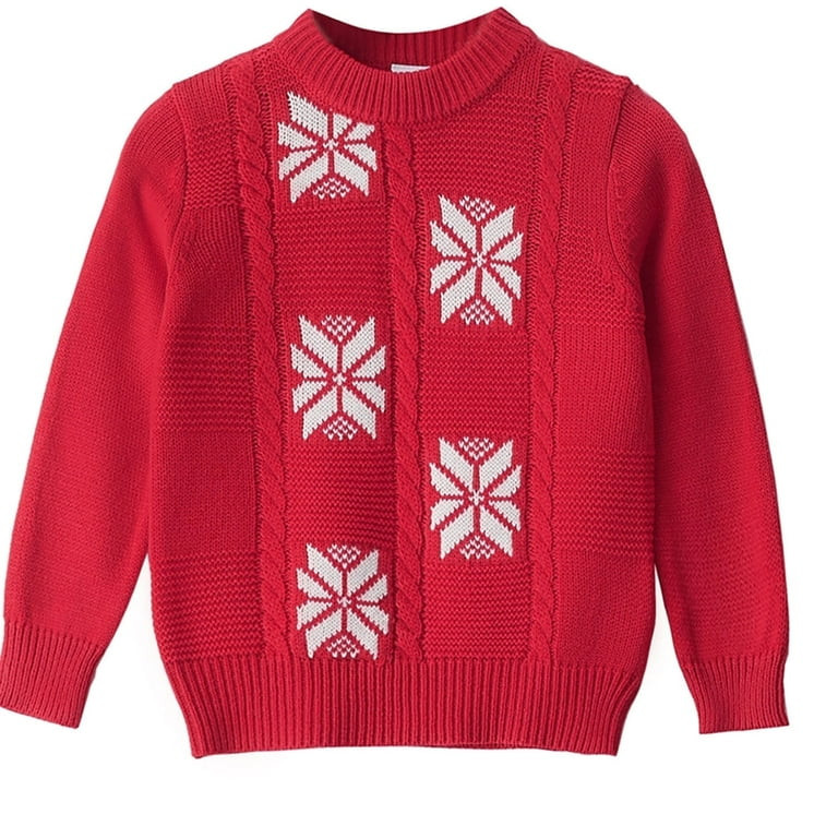 Actgleam Boys Sweater Pullover Long Sleeve Valentine's Day Sweaters,Red,9-10Years | Walmart (US)