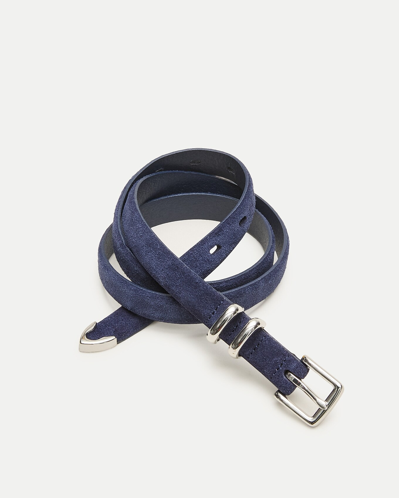 Thin tipped belt in suede | J. Crew US