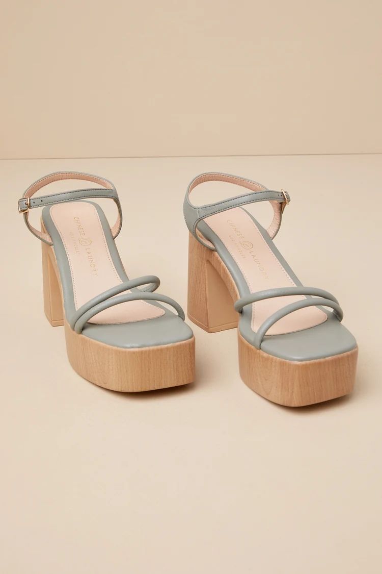 Avianna Olive Green Square Toe Platform High Heel Sandals | Lulus