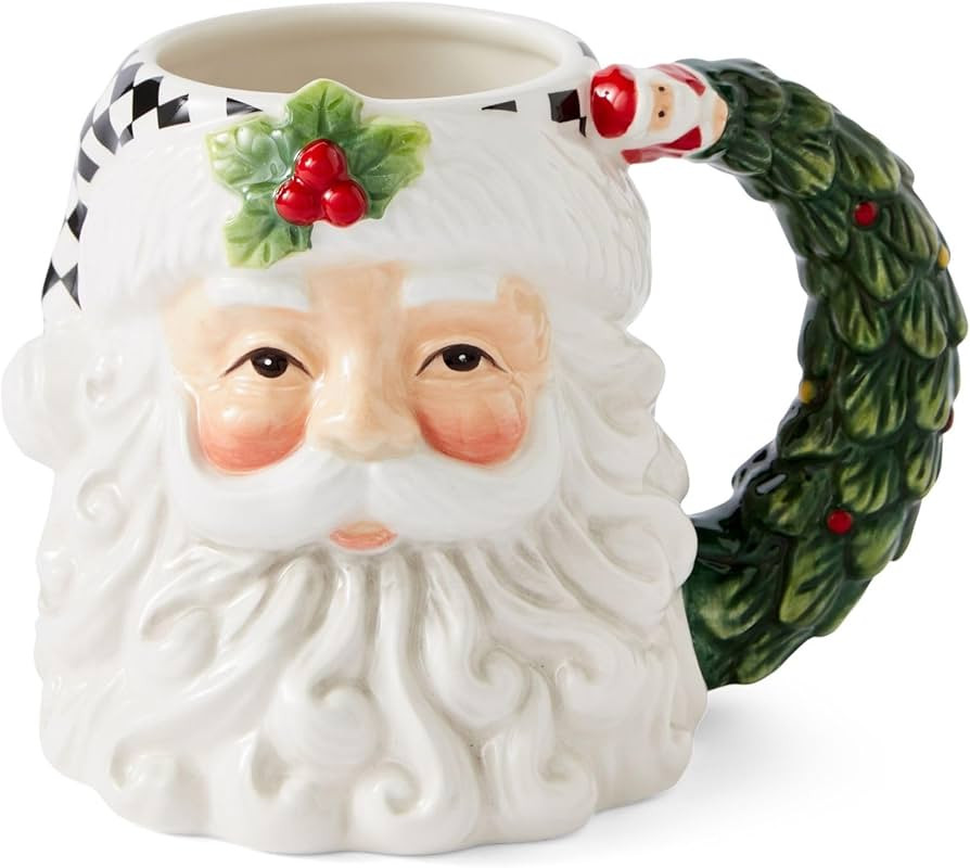 Spode Christmas Tree Santa Toby Mug - Festive Coffee Mug with Charming Decorative Santa Design - ... | Amazon (US)