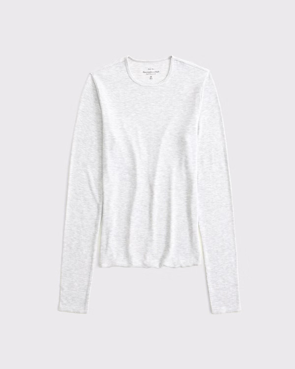 Long-Sleeve Featherweight Rib Tuckable Top | Abercrombie & Fitch (US)