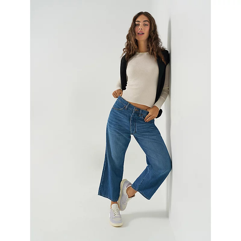 Womens Loose Crop Button-Fly Jeans | Lee Jeans