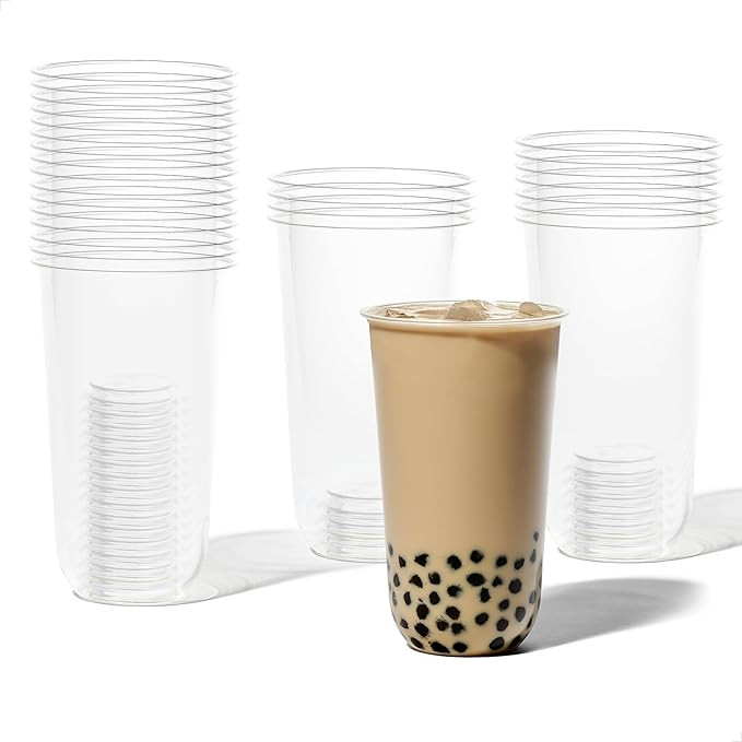 TOSSWARE NATURAL Arc - Plant Based Clear Cold Cups 24 oz - Plastic Alternative for Parties, Bache... | Amazon (US)
