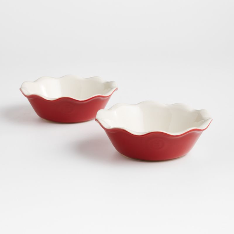 Emile Henry Modern Classics Rouge Red Pie Dish, Set of 2 + Reviews | Crate & Barrel | Crate & Barrel