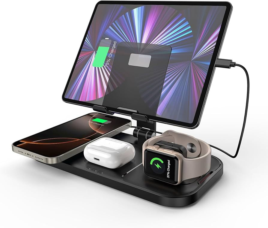 Wireless Charger 4 in 1 for Apple Charging Station for iPhone 16 Pro Max/15/14 Series, AirPods Pr... | Amazon (US)
